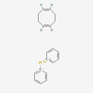 molecular formula C12H10Pt.C8H12 B1143713 Diphenyl(1,5-cyclooctadiene)platinum(II) CAS No. 12277-88-2