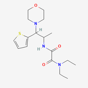molecular formula C17H27N3O3S B11437151 N1,N1-diethyl-N2-(1-morpholino-1-(thiophen-2-yl)propan-2-yl)oxalamide 