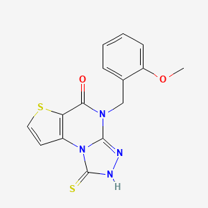 molecular formula C15H12N4O2S2 B11437198 4-(2-methoxybenzyl)-1-thioxo-2,4-dihydrothieno[2,3-e][1,2,4]triazolo[4,3-a]pyrimidin-5(1H)-one 