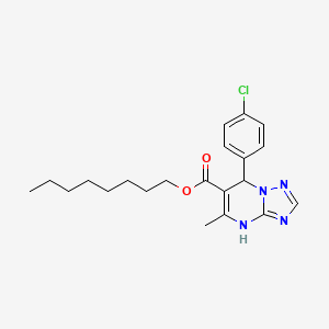 molecular formula C21H27ClN4O2 B11437248 Octyl 7-(4-chlorophenyl)-5-methyl-4,7-dihydro[1,2,4]triazolo[1,5-a]pyrimidine-6-carboxylate 