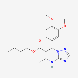 molecular formula C19H24N4O4 B11437598 Butyl 7-(3,4-dimethoxyphenyl)-5-methyl-4,7-dihydro[1,2,4]triazolo[1,5-a]pyrimidine-6-carboxylate 