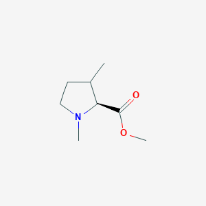 molecular formula C8H15NO2 B1143766 (2S)-Methyl 1,3-dimethylpyrrolidine-2-carboxylate CAS No. 14371-91-6