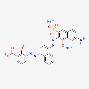 molecular formula C27H17N5Na2O7S B1143780 Disodium 3(or 5)-[[4-[(7-amino-1-hydroxy-3-sulfonato-2-naphthyl)azo]-1-naphthyl]azo]salicylate CAS No. 10330-04-8
