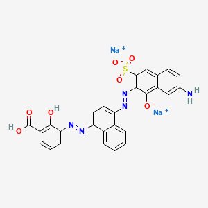 Disodium 3-[[4-[(7-amino-1-hydroxy-3-sulphonato-2-naphthyl)azo]-1-naphthyl]azo]salicylate