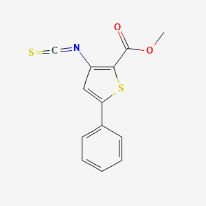 molecular formula C13H9NO2S2 B11438061 Methyl 3-isothiocyanato-5-phenylthiophene-2-carboxylate 