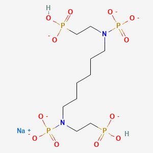 molecular formula C10H22N2Na6O12P4 B1143820 Hexasodium dihydrogen (hexamethylenebis(nitrilodimethylene))tetraphosphonate CAS No. 15046-78-3