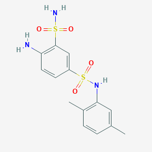 molecular formula C14H17N3O4S2 B11438227 4-Amino-N1-(2,5-dimethylphenyl)benzene-1,3-disulfonamide 