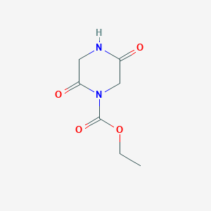 molecular formula C7H10N2O4 B114383 Ethyl 2,5-dioxopiperazine-1-carboxylate CAS No. 143411-83-0