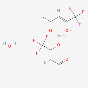 molecular formula C10H10BeF6O5 B1143830 Beryllium trifluoroacetylacetonate hydrate CAS No. 13939-10-1