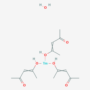 molecular formula C15H21O6Tm B1143831 Thulium tris(4-oxopent-2-en-2-olate) CAS No. 14589-44-7