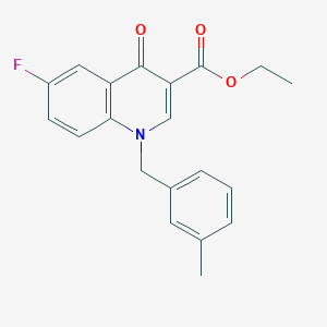 molecular formula C20H18FNO3 B11438425 Ethyl 6-fluoro-1-[(3-methylphenyl)methyl]-4-oxoquinoline-3-carboxylate 