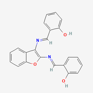 molecular formula C22H16N2O3 B1143855 N,N'-Bis-salicylidene-2,3-diamino-benzofuran CAS No. 15108-19-7