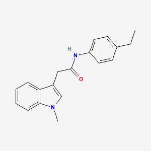 molecular formula C19H20N2O B11438844 N-(4-ethylphenyl)-2-(1-methylindol-3-yl)acetamide 