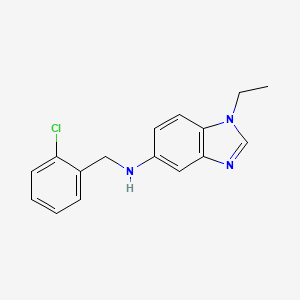 molecular formula C16H16ClN3 B11438874 N-(2-chlorobenzyl)-1-ethyl-1H-benzimidazol-5-amine 