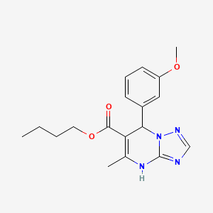 molecular formula C18H22N4O3 B11438976 Butyl 7-(3-methoxyphenyl)-5-methyl-4,7-dihydro[1,2,4]triazolo[1,5-a]pyrimidine-6-carboxylate 