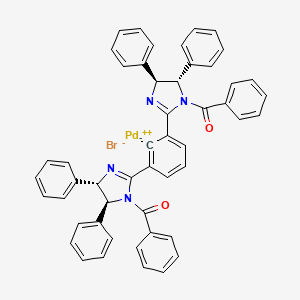 molecular formula C50H38BrN4O2Pd+ B1143910 Bromo[[1,3-bis[(4S,5S)-1-benzoyl-4,5-diphenyl-2-imidazolin-2-yl]benzene]palladium(II)] CAS No. 1242081-29-3