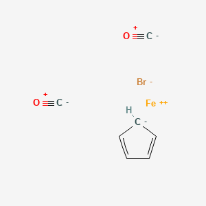 molecular formula C7H9BrFeO2 B1143913 Carbon monoxide;cyclopenta-1,3-diene;iron(2+);bromide CAS No. 12078-20-5