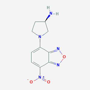molecular formula C10H11N5O3 B114392 (R)-(-)-1-(7-Nitro-4-benzofurazanyl)-3-pyrrolidinamine CAS No. 143112-51-0