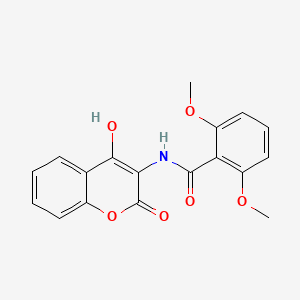molecular formula C18H15NO6 B11439245 N-(4-hydroxy-2-oxo-2H-chromen-3-yl)-2,6-dimethoxybenzamide 
