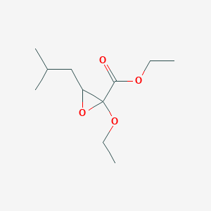 molecular formula C11H20O4 B114393 Ethyl 2-ethoxy-3-(2-methylpropyl)oxirane-2-carboxylate CAS No. 145475-59-8