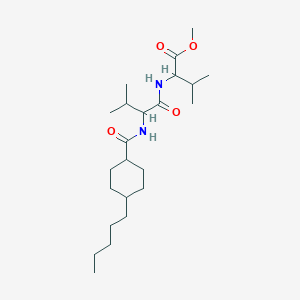 molecular formula C23H42N2O4 B11439366 methyl N-[(4-pentylcyclohexyl)carbonyl]valylvalinate 
