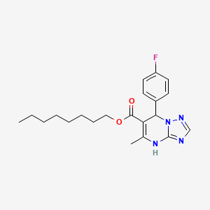 molecular formula C21H27FN4O2 B11439381 Octyl 7-(4-fluorophenyl)-5-methyl-4,7-dihydro[1,2,4]triazolo[1,5-a]pyrimidine-6-carboxylate 