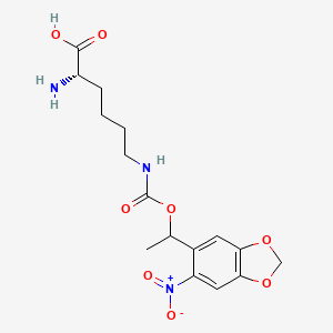 molecular formula C16 H21 N3 O8 B1143940 N-epsilon-((1-(6-nitrobenzo[d][1,3]dioxol-5-yl)ethoxy)carbonyl)-L-lysine CAS No. 1221189-11-2