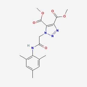 molecular formula C17H20N4O5 B11439431 dimethyl 1-{2-oxo-2-[(2,4,6-trimethylphenyl)amino]ethyl}-1H-1,2,3-triazole-4,5-dicarboxylate 
