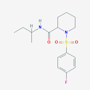 molecular formula C16H23FN2O3S B11439439 N-(butan-2-yl)-1-[(4-fluorophenyl)sulfonyl]piperidine-2-carboxamide 
