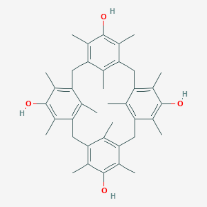 molecular formula C40H48O4 B114396 4,6,10,12,16,18,22,24,25,26,27,28-Dodecamethylpentacyclo[19.3.1.13,7.19,13.115,19]octacosa-1(25),3(28),4,6,9(27),10,12,15,17,19(26),21,23-dodecaene-5,11,17,23-tetrol CAS No. 145572-23-2