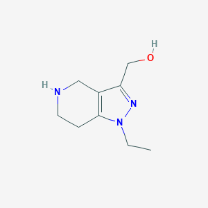 molecular formula C9H16ClN3O B1143977 (1-Ethyl-4,5,6,7-tetrahydro-1H-pyrazolo[4,3-c]pyridin-3-yl)methanol CAS No. 1243249-97-9