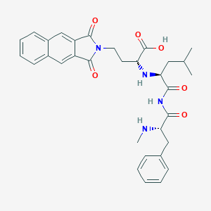 molecular formula C32H36N4O6 B114400 Cddbip-leu-phe-NH2 CAS No. 154296-67-0