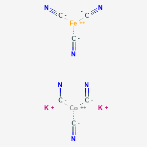 molecular formula C6CoFeK2N6 B1144001 Di-potassium hexacyanocobalt(II)-ferrate(II) CAS No. 12549-23-4