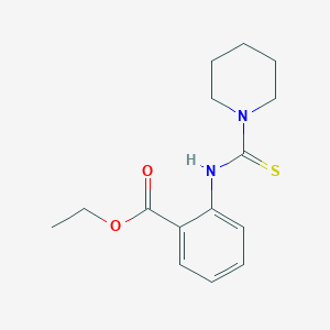 molecular formula C15H20N2O2S B11440057 Ethyl 2-[(piperidin-1-ylcarbonothioyl)amino]benzoate 