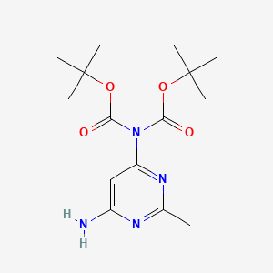 molecular formula C15H24N4O4 B1144014 二叔丁基(6-氨基-2-甲基嘧啶-4-基)氨基甲酸酯 CAS No. 1364663-30-8