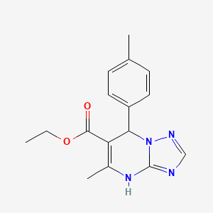 molecular formula C16H18N4O2 B11440166 Ethyl 5-methyl-7-(4-methylphenyl)-4,7-dihydro[1,2,4]triazolo[1,5-a]pyrimidine-6-carboxylate 
