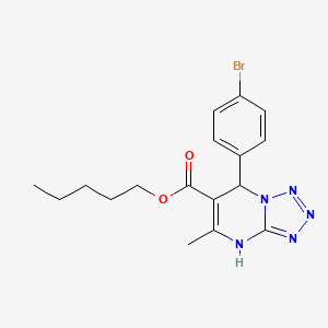 molecular formula C17H20BrN5O2 B11440223 Pentyl 7-(4-bromophenyl)-5-methyl-4,7-dihydrotetrazolo[1,5-a]pyrimidine-6-carboxylate 