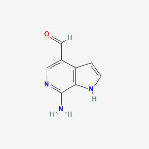 molecular formula C8H7N3O B1144024 7-Amino-1h-pyrrolo[2,3-c]pyridine-4-carbaldehyde CAS No. 1260382-71-5