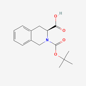 molecular formula C15H19NO4 B1144034 (S)-2-(tert-butoxycarbonyl)-1,2,3,4-tetrahydroisoquinoline-3-carboxylic acid CAS No. 11592-35-1