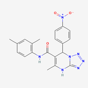 molecular formula C20H19N7O3 B11440513 N-(2,4-dimethylphenyl)-5-methyl-7-(4-nitrophenyl)-4,7-dihydrotetrazolo[1,5-a]pyrimidine-6-carboxamide 