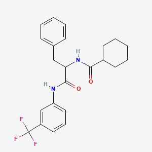 molecular formula C23H25F3N2O2 B11440572 Nalpha-(cyclohexylcarbonyl)-N-[3-(trifluoromethyl)phenyl]phenylalaninamide 