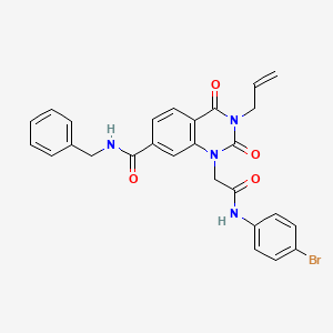 molecular formula C27H23BrN4O4 B11440575 N-benzyl-1-[2-(4-bromoanilino)-2-oxoethyl]-2,4-dioxo-3-prop-2-enylquinazoline-7-carboxamide 