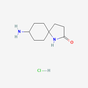 molecular formula C9H16N2O B1144064 8-氨基-1-氮杂螺[4.5]癸烷-2-酮盐酸盐 CAS No. 1251008-10-2
