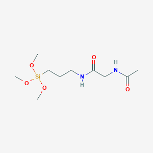 molecular formula C10H22N2O5Si B1144069 Acetamide, 2-(acetylamino)-N-[3-(trimethoxysilyl)propyl]- CAS No. 1274903-53-5