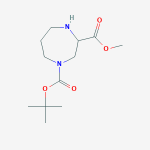 molecular formula C12H23ClN2O4 B1144078 1-Tert-butyl 3-methyl 1,4-diazepane-1,3-dicarboxylate CAS No. 1253789-07-9