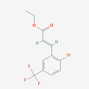 molecular formula C12H10BrF3O2 B1144080 2-溴-5-(三氟甲基)肉桂酸乙酯 CAS No. 1345484-78-7
