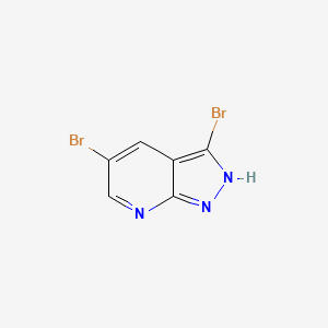 molecular formula C6H3Br2N3 B1144083 3,5-dibromo-1H-pyrazolo[3,4-b]pyridine CAS No. 1352395-84-6