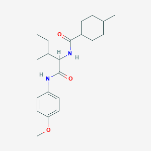 molecular formula C21H32N2O3 B11440843 N-(4-methoxyphenyl)-N~2~-[(4-methylcyclohexyl)carbonyl]isoleucinamide 
