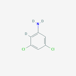 molecular formula C6H2Cl2D3N B1144085 3,5-Dichloroaniline-2,4,6-d3 CAS No. 1219795-03-5