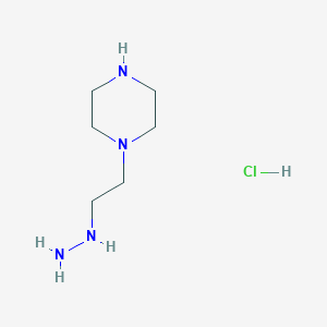 molecular formula C6H17ClN4 B1144087 1-(2-Hydrazinylethyl)piperazine hydrochloride CAS No. 1337882-03-7